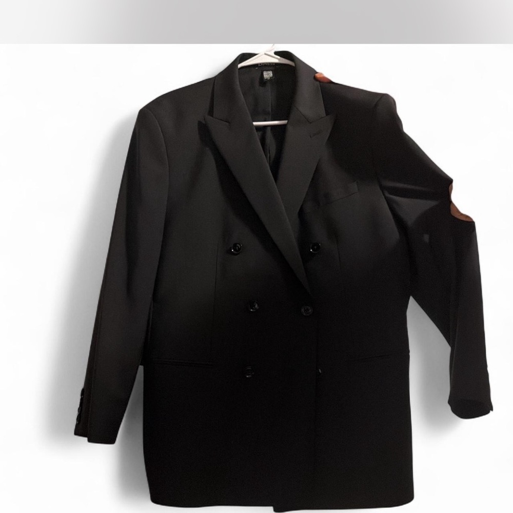 Classic Black Double-Breasted Blazer
